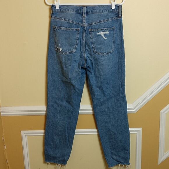 We the Free Jeans size 26 Regular High Rise Destroyed Exposed Copper Button Fly - Picture 9 of 16